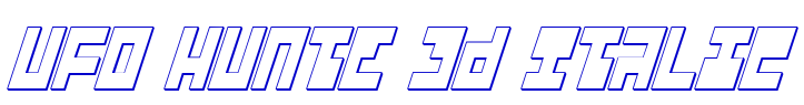 UFO Hunte 3D Italic Schriftart